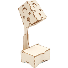 小学生diy台灯科学小手工玩具儿童小实验发光小夜灯木制模型六一儿童节礼物暑假 立体台灯实验材料