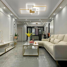 灯宴客厅灯吸顶灯轻奢灯具套餐全屋三室两厅组合现代简约长方形创意大气led大灯套装北欧主卧室灯餐厅灯饰 轻奢金110cm/大客厅15-30平方/白光