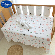 迪士尼官方针织全棉婴儿床单婴儿床单纯棉宝宝针织棉幼儿园床被单新生儿童单双人透气1.2m床单 音符 65*120cm