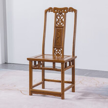 梨言 红木家具非洲鸡翅木（学名：非洲崖豆木）中式办公椅餐椅全实木靠背椅休闲椅 中餐椅（长45*宽43*总高103*坐高44）