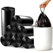 尔蓝（Airline） 背心式手提家用办公垃圾袋210只 45cm*60cm黑色加厚中大号垃圾桶袋 垃圾分类袋 AL-SN604