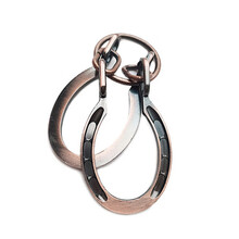 笼中取物魔金球九连环系列解环魔合金玩具益智魔术戒指锌合金解扣智力锁烧脑回形解环 古铜马蹄
