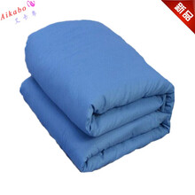 大学生宿舍蓝色被套 单件纯蓝色单人被罩150上下铺床单被套三件套 单人标准尺寸三件套