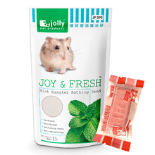 Jolly祖莉仓鼠浴沙仓鼠洗澡房沙尿沙除臭夏天夏季消暑垫沙垫材垫砂浴室桑拿房苍鼠用品赛哲宠物 薄荷2斤浴沙+磨牙石