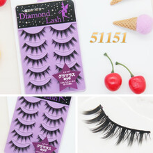 Diamond lash假睫毛女超自然仿真眼睫毛半截眼尾网红美睫空气睫毛 51151 欧美芭比款
