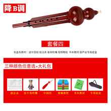 民族魂葫芦丝学生初学入门c调/降b成人考级演奏胶木乐器 仿红木降B 调套餐四