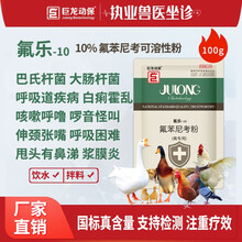 巨龙动保氟乐10 10%水溶性氟苯尼考粉兽用禽药鸡呼吸道药猪咳嗽气喘药猪药家禽用药100克/500g 【禽专用】氟乐10水溶500g