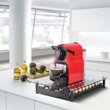 咖啡胶囊收纳架 玻璃抽屉式 可收纳50颗 Nes 奈斯咖啡胶囊粒 玻璃抽屉尺寸：40*30*7CM