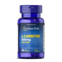 左旋肉碱片分解脂肪顽成人男女健身塑形固型减肥瘦身不反弹左旋右减美国进口普丽普莱 左旋肉碱 60粒/500mg