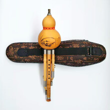 云南天然葫芦丝乐器胡芦丝儿童学生成人初学者入门零基础 金丝楠竹降B调+皮盒