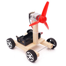 diy风力汽车风能动力小车steam儿童手工物理科学实验材料科技小制作小发明玩具生日礼物暑假 空气动力车