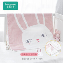 全棉时代 婴儿毛圈隔尿垫,1条装/袋 小兔子/欢乐花朵 90x70cm