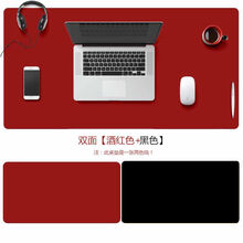 桌垫防水环保写字台垫学生书桌面垫子办公笔记本电脑桌垫家用定制 酒红+黑色(双面款) 80*50cm