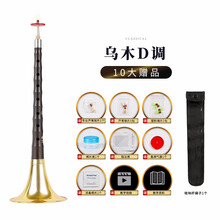 新艺乐器 乌木唢呐 演奏专业黑檀木唢呐乐器全套 初学者入门大小号喇叭 【初学推荐】乌木D调黄碗+十大赠品
