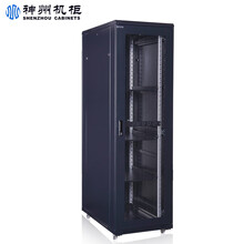 神州网络机柜1米1.2米1.6米1.8米2米弱电18U22U32U37U42U路由交换工控监控机柜 42U800*600*2055厚网门T3.6842 黑色