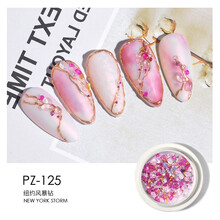 美潮美甲钻品网红款日系超闪平底水钻纽约风暴奢华指甲装饰钻石饰品 PZ-125