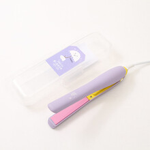 迷你直发器直卷两用卷发器拉直板空气刘海内扣学生直发器卷发棒 丁香紫色+9个礼品(送便携盒)