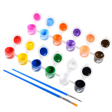 儿童圆扇子白色彩绘扇手工涂鸦绘画制作diy美术创意空白团扇宫扇 12色套装带画笔/20套