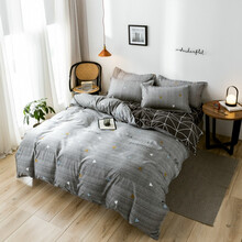 贵人助 学生宿舍上下铺单人床三件套床上用品被套床单四件套0.9m1.2米床被褥被子套装全套 简时尚 三件套0.9-1.2米宿舍专用（床单+被套+枕芯）