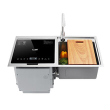 林阳（LINYANG）手工水槽洗碗机 家用嵌入式水槽式全自动四合一超声波洗果蔬洗海鲜 净化烘干杀菌 8850-A左槽洗碗