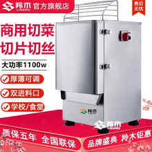 羚木 切丝切片机商用切菜机食堂用不锈钢全自动土豆萝卜片多功能切菜机实惠 瓜果切片切丝机