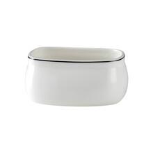 咖啡厅糖缸一次性袋装糖方糖罐糖缸简约便捷糖盒咖啡装糖配套器具 纯白银线糖缸