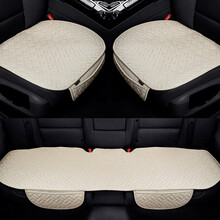 尼罗河（NILE）纯亚麻汽车坐垫 四季通用专车定制坐垫 一车一版舒适服帖 原麻色三件套 