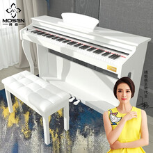 莫森(mosen)智能电钢琴MS-108G 数码钢琴88键重锤 家用立式电钢琴 演奏级+原装琴架+三踏板+双人凳礼包