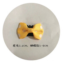 狗狗bb夹 宠物泰迪发夹 约克夏饰品头饰 博美贵宾比熊头夹发卡 橙色波点