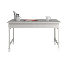 大匠传成 办公桌 制式营具办公桌单兵营产营具办公学习二抽营房桌1100*550*750mm 灰白DJ-ZZ-2005