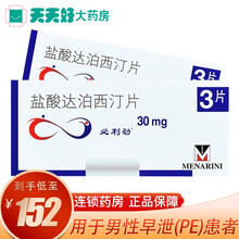 必利劲PRILIGY 盐酸达泊西汀片 30mg*3片/盒 治疗男士早泄药官方持久早泄治疗药 DG 2盒装