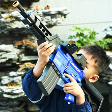 儿童玩具枪 AK47突击步抢 软弹枪M416 大菠萝M249 吃鸡玩具 8-12岁男孩 【蓝色】电动M416软弹枪满配+20弹+电池 【玩具软弹枪】