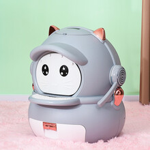 玉洋轩 智能猫砂盆 全封闭抽屉式抽拉式猫砂盆半自动猫厕所特大号防外溅踏板通道猫咪用品 灰色智能净味款（半自动铲屎+猫玩具一体）