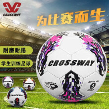 克洛斯威(CROSSWAY) 5号足球成年人比赛训练耐磨机缝小学生儿童足球ZQ526 粉色0526