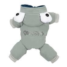 狗狗衣服秋冬装泰迪比熊柯基羽绒服加厚保暖中小型犬猫咪宠物服饰 大眼睛棉衣-蓝灰色 M
