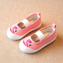 【春日优选】迪士尼大牌童鞋春秋儿童软底帆布鞋女童方口鞋子夏季男小童宝宝一脚蹬单鞋1-3岁2 粉色 23码/内长15cm