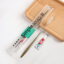 100套装 一次性牙刷牙膏套装 家用待客酒店专用软毛牙具 宾馆洗漱用品定制 宾至如归100套牙具