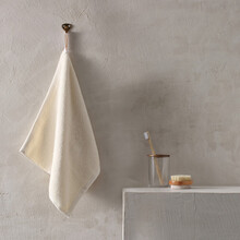 One's Member 天然有机棉方巾米白色小毛巾挂式纯棉吸水四方厨房儿童全棉家用