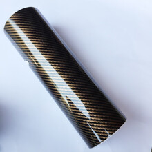 汽车机盖顶中网侧裙车身饰亮条中柱改色亮面亚光仿贴膜纸 亮面碳纤黑金30厘米X5米工具