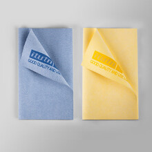 佳百丽 GaBree 合成麂皮巾爱图腾系列洗车毛巾 汽车擦车布清洁专用巾鹿皮无痕吸水抹布 2条30*30黄+蓝