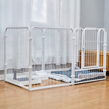 汤琪宠物狗围栏狗笼子卡扣拼接稳固中型犬小型犬幼犬金毛泰迪狗笼子狗狗用品 双卡扣白色6片160*80*80