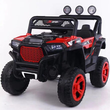 小嘎子婴儿童电动车四轮驱动双人大座带遥控1-8岁男女越野玩具车可坐人 红色四驱+全功能+摇摆+12V大电