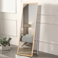 华恺之星 穿衣镜 全身镜 实木落地试衣镜子 家用高清松木穿衣镜 HK805原木纹 防爆