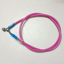 粉色油管电动车碟刹油管小牛N1s电摩改装前后刹车油管摩托车通用 粉色前油管110