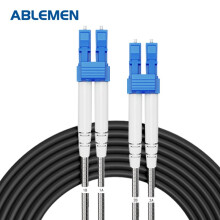 ABLEMEN 野战光缆 LC-LC多模双芯5米铠装拉远光缆 级联光纤