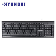 现代（HYUNDAI）键盘 有线键盘 办公键盘 USB键盘 笔记本台式电脑键盘 104键 黑色 HY-2010