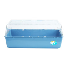 Ferplast飞宝仓鼠笼子透明亚克力基础笼超大豪华别墅城堡大号仓鼠窝防越狱金丝熊刺猬饲养箱原装进口 中号蓝色