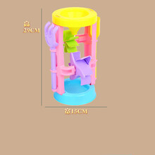 儿童沙坑玩具  宝宝单个大号风车儿童沙池玩具沙漏斗决明子沙滩玩具 马卡龙沙漏一个+一铲一耙