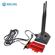 szllwl7265AC无线网卡1200M台式电脑wifi接收器内置pcie无线网卡wifi蓝牙4.2双频电竞游戏网卡增强款红色