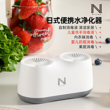 【双动力清洗 加倍效率】NILLOS 食物净化机 果蔬解毒机 餐具奶瓶消毒 降激素食材食品清洗器 优雅白